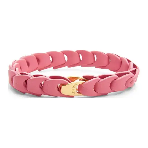 LOEWE Cow Leather Wristbands Women's Pink
