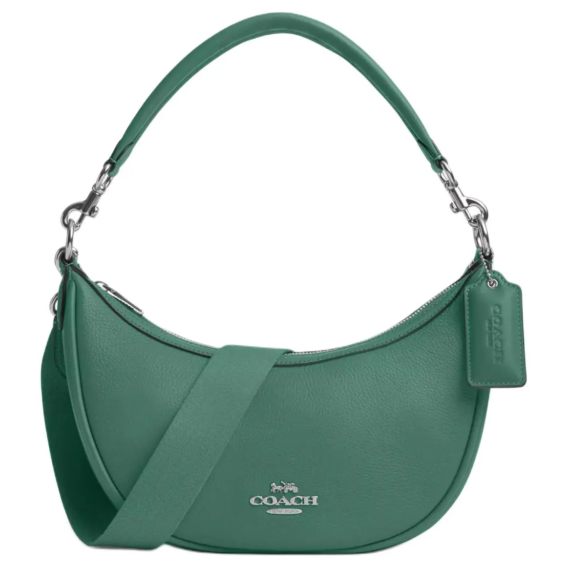 COACH Refined Pebbled Leather With Smooth Leather Portable Crossbody Bag, Shoulder Bag Medium Women's