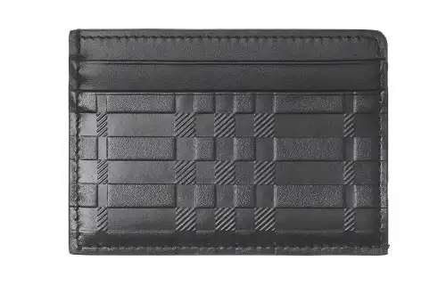 Burberry Leather Card Holder Men's Black