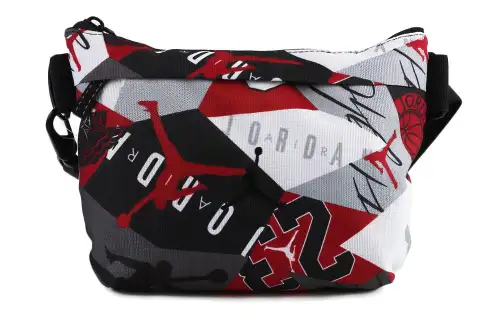 Jordan Polyester Shoulder Bag, Crossbody Bag, Fanny Pack, Sling Bag Unisex Black/Red