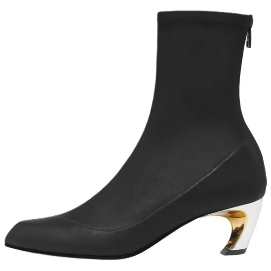 Alexander McQueen Pointed-Toe Ankle Boots Women's