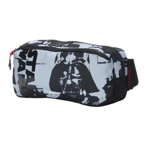 Li Ning × STAR WAR Star Wars Collaboration Collection Zip Closure Polyester Fanny Pack Regular Unisex Black Gray