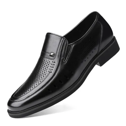 Mulinsen cow leather foot slippers, simple formal leather shoes, men's style