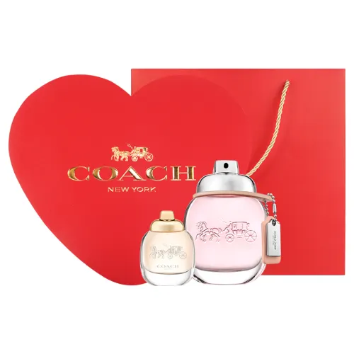 COACH Perfume heart shaped, gift box, floral set