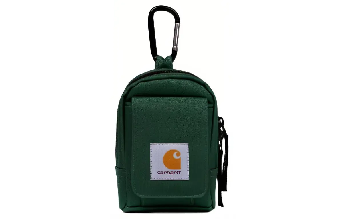 Carhartt WIP Polyester Canvas Small Bag, Crossbody Bag, Cell Phone Pouch Mini Unisex Green