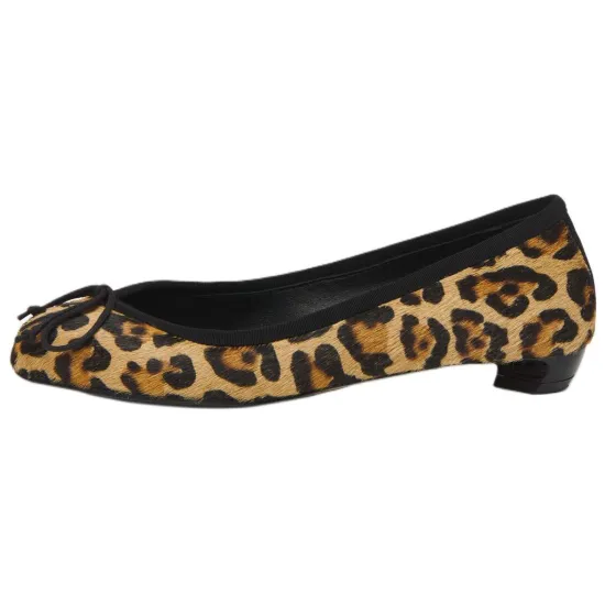 Alexander McQueen Armadillo Leopard Printed Ballet Flat Women's