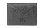 GUCCI GG Marmont Leather Card Holder, Wallet Women's Black