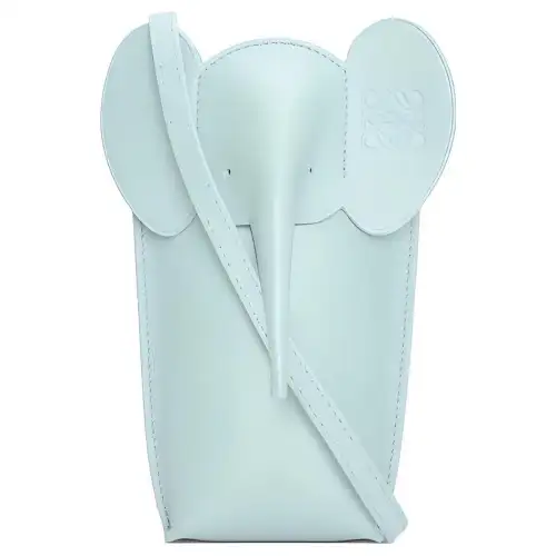 LOEWE Cow Leather Cell Phone Pouch, Shoulder Bag, Crossbody Bag Women's Iceberg Blue