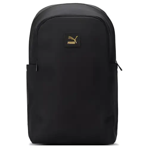 PUMA Artificial Leather With Textile Backpack Medium Unisex Black