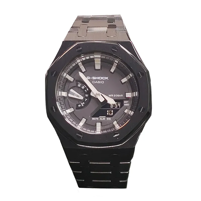 CASIO Men Liquid Crystal/Analog Dual Display Series 44mm Black Watch