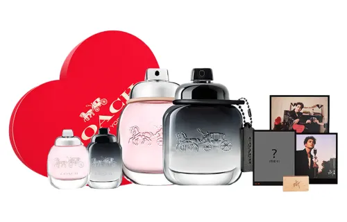 COACH Gift box heart shaped, perfume, set