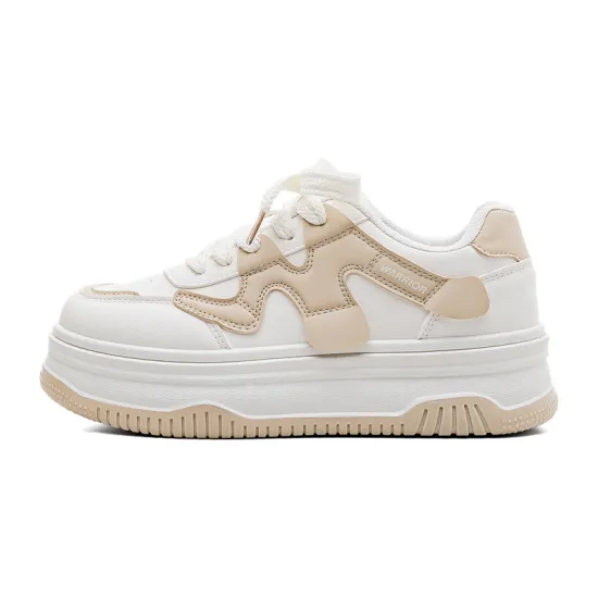 WARRIOR Skateboard Shoes Women's Low-Top Brown