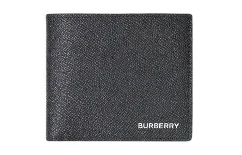 Burberry Cow Leather Wallet, Card Holder, Coin Purse Men's Black