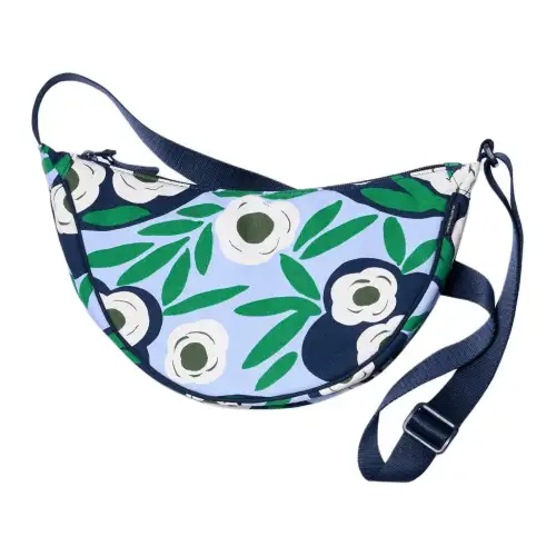UNIQLO Cotton Portable Crossbody Bag, Shoulder Bag Mini Women's Blue