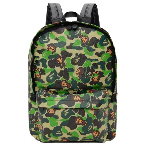 A BATHING APE Canvas Backpack Regular Unisex Green