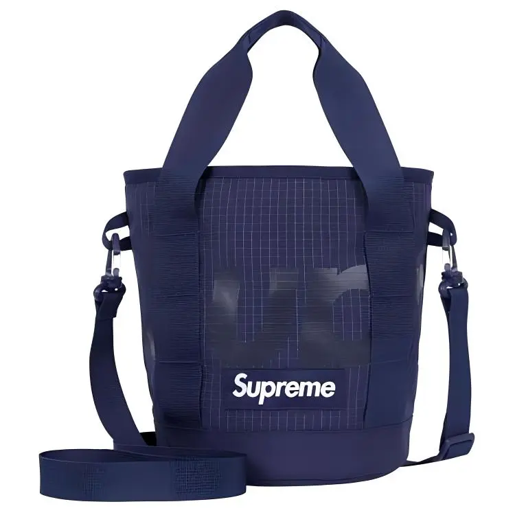 Supreme Polyester One Shoulder Handbag Regular Unisex Marine Blue