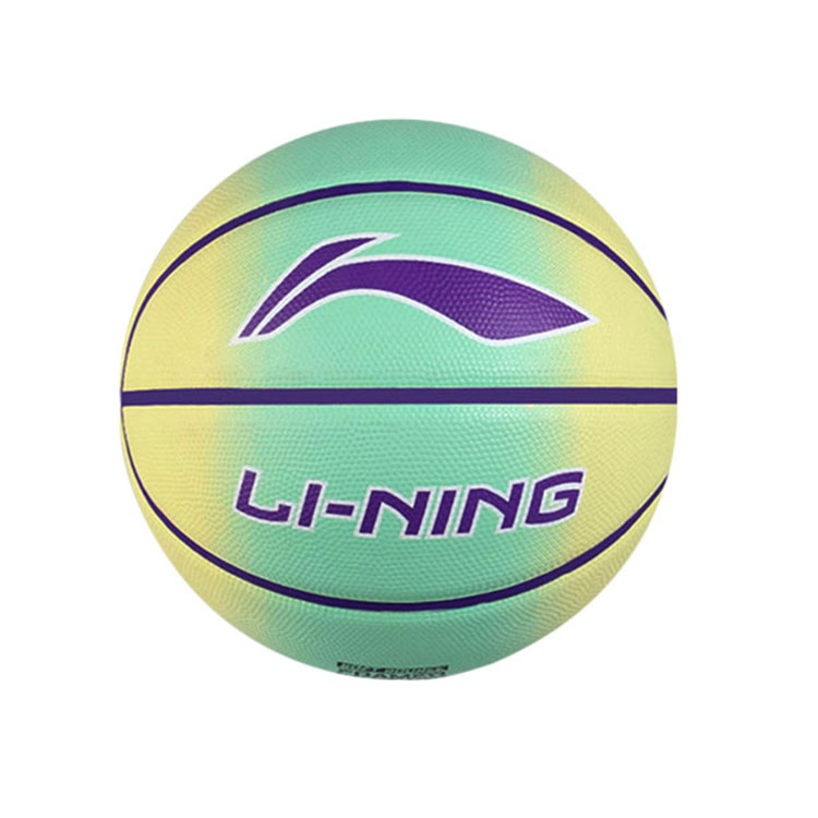 Li Ning Rubber Basketball Yellow Green Size 7 Training Unisex