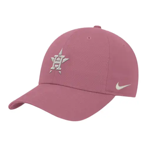 Nike Brand Logo Cotton Baseball Caps Unisex Pink