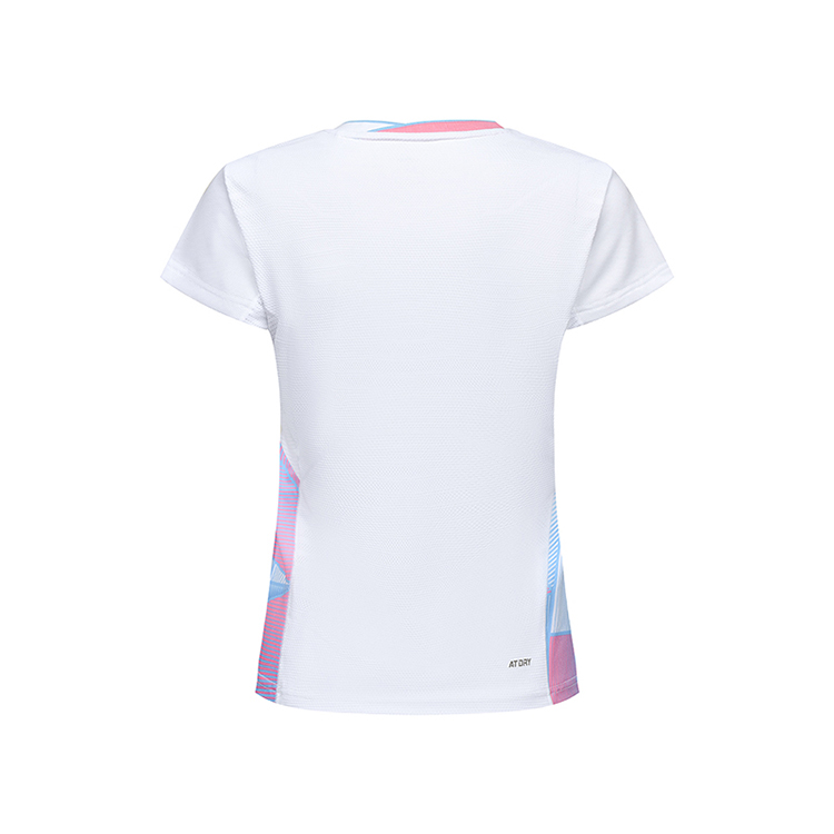 Li Ning Badminton Jerseys Women’s White Crew Neck Thin