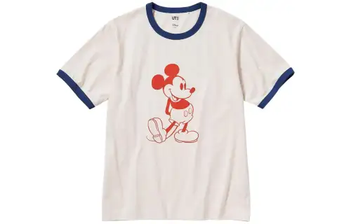 UNIQLO UT T Shirts Unisex Ivory Crew Neck Moderate