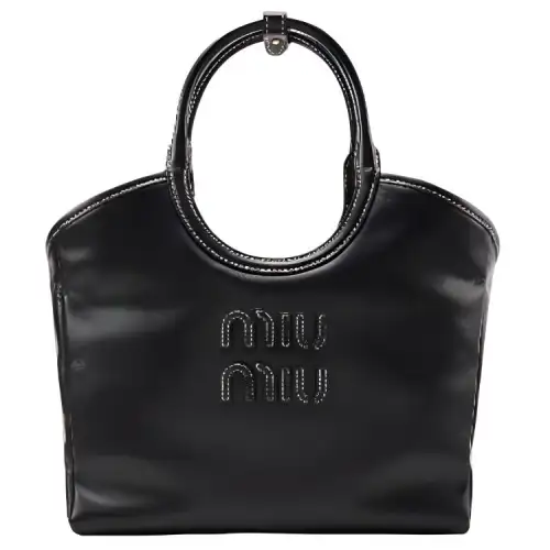 MIU MIU Leather Shoulder Bag, Crossbody Bag, Handbag Regular Women's Black
