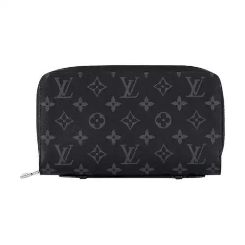 LOUIS VUITTON Zippy Canvas Wallet Men's Black