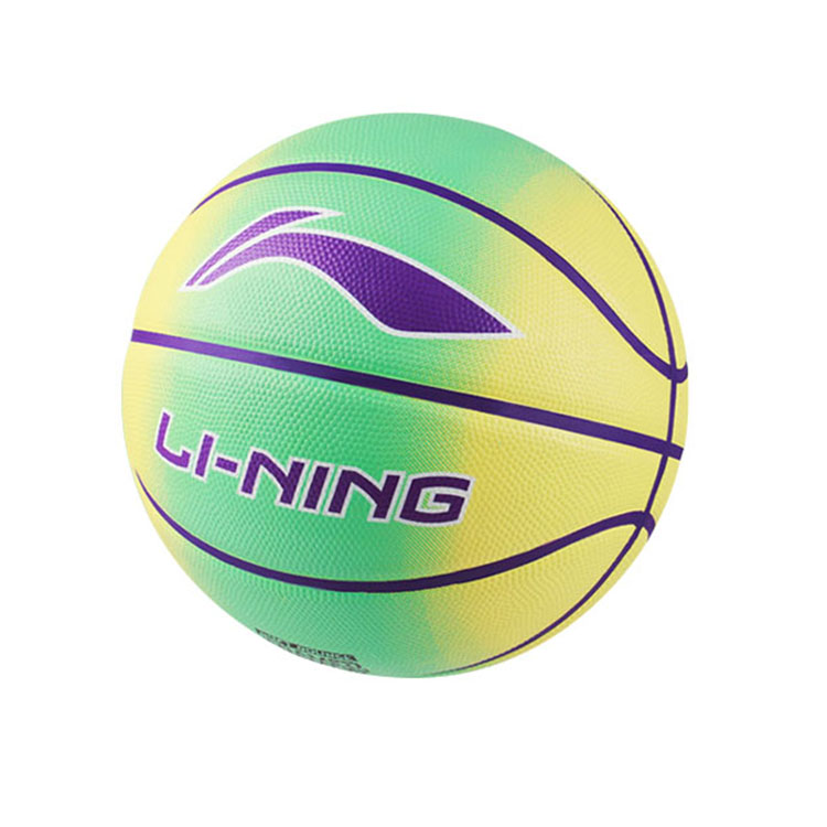 Li Ning Rubber Basketball Yellow Green Size 7 Training Unisex