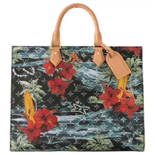 LOUIS VUITTON Sac Plat 24H Monogram Surfin' Navy Blue