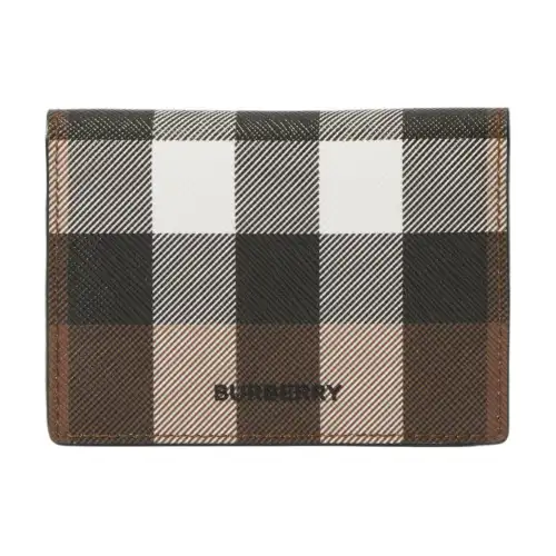 Burberry Polyurethane Wallet, Card Holder Men's Dark Birch Brown