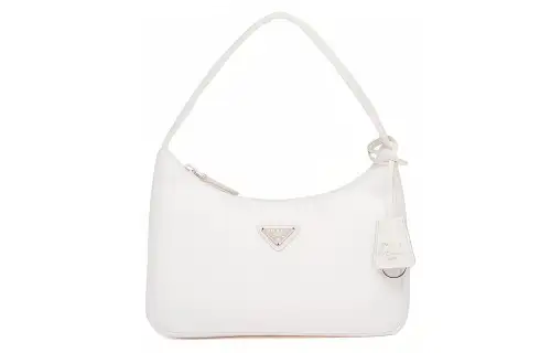 PRADA Re Edition Nylon Underarm Handbag, Shoulder Bag Mini Women's White