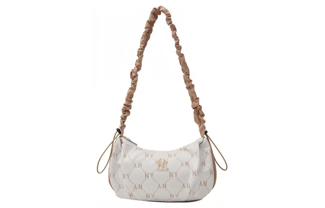 MLB Polyester Shoulder Bag, Handbag, Shoulder Bag, Crossbody Bag Regular Unisex Cream