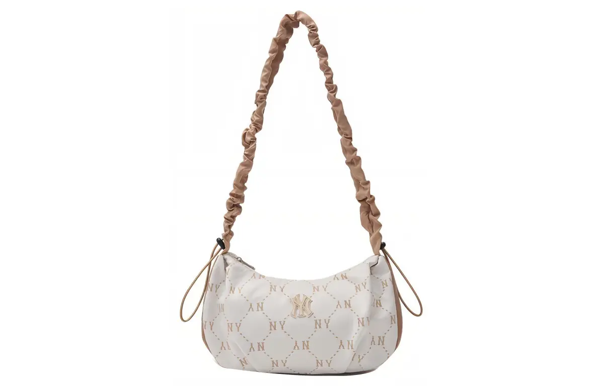 MLB Polyester Shoulder Bag, Handbag, Shoulder Bag, Crossbody Bag Regular Unisex Cream