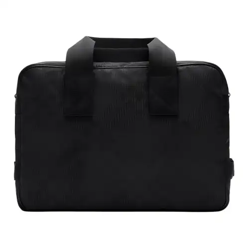 Burberry Polyamide Blended With Polyester One Shoulder Crossbody Handheld Briefcase Men's Black