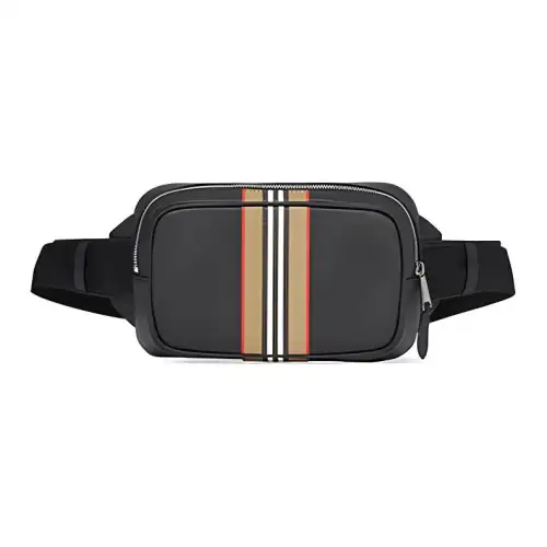 Burberry Cow Leather Fanny Pack Regular Men's Black