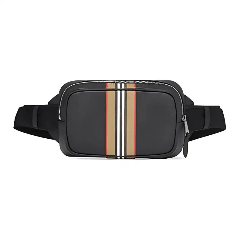 Burberry Cow Leather Fanny Pack Regular Men's Black