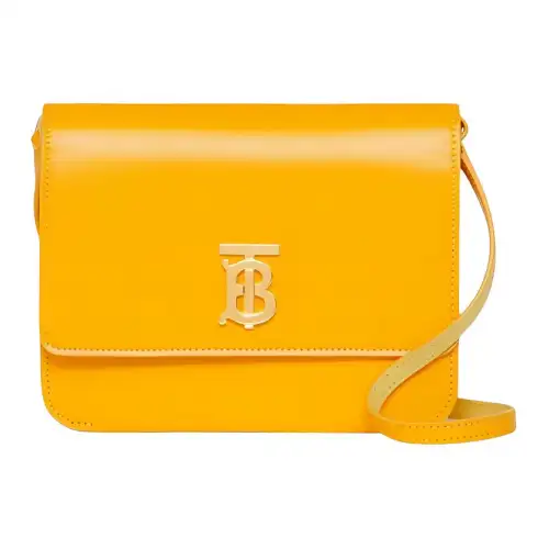 Burberry Calfskin Small Square Bag, Shoulder Bag, Crossbody Bag Mini Women's Yellow