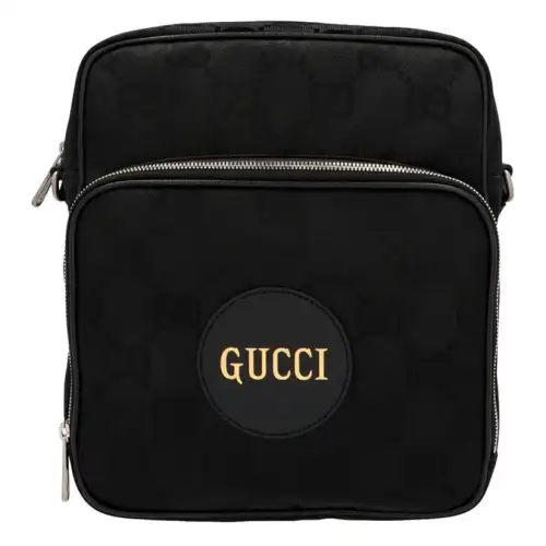GUCCI Off The Grid Nylon Shoulder Bag Unisex Black