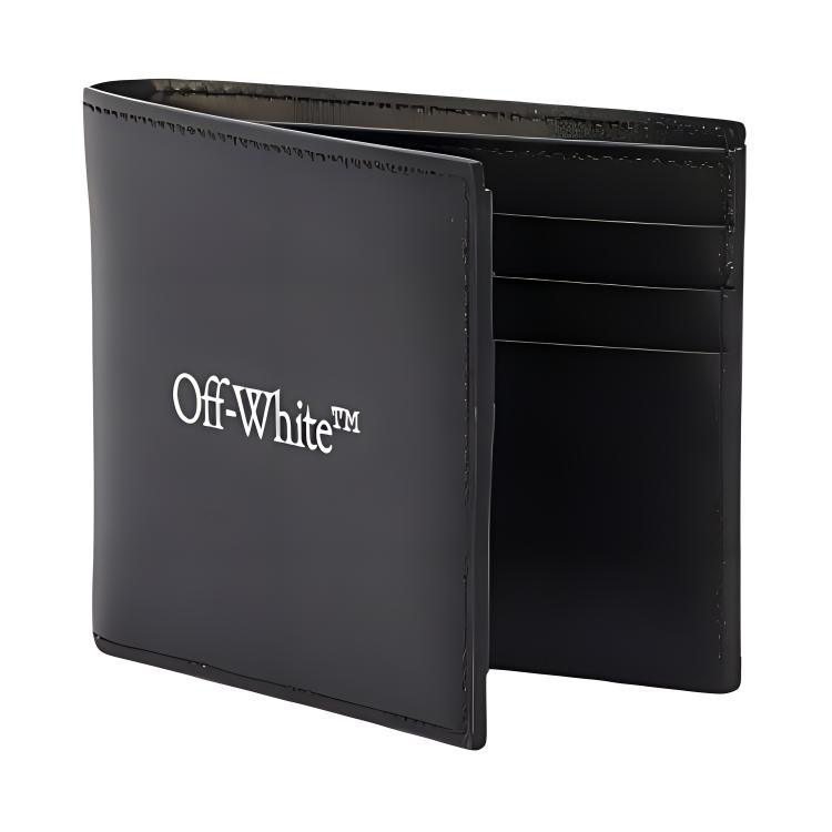 Мужской кошелек OFF-WHITE OMNC085S24LEA0011001 (черный) — фото 2