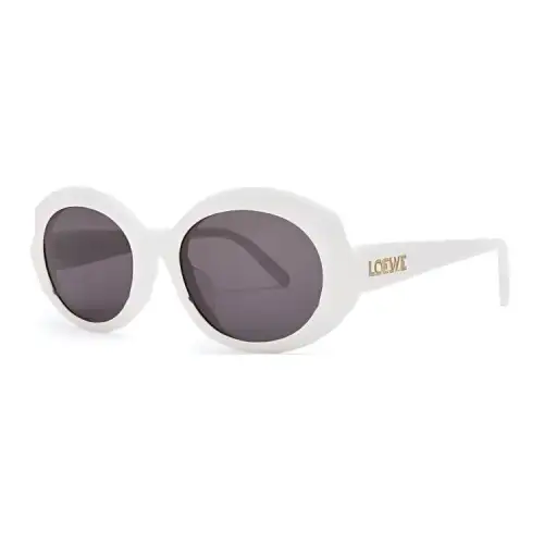 LOEWE Oval Sunglasses Women's White