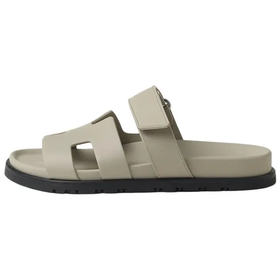 HERMES Chypre Slide Slippers Women's Gray
