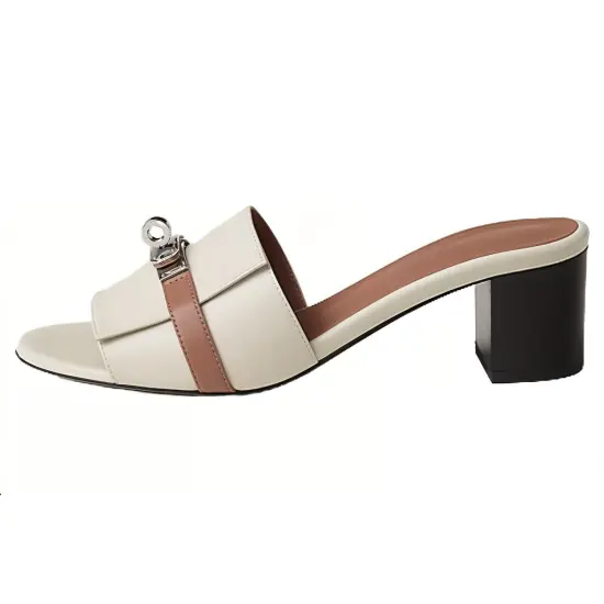 HERMES Gigi Slide Slippers Women's Beige