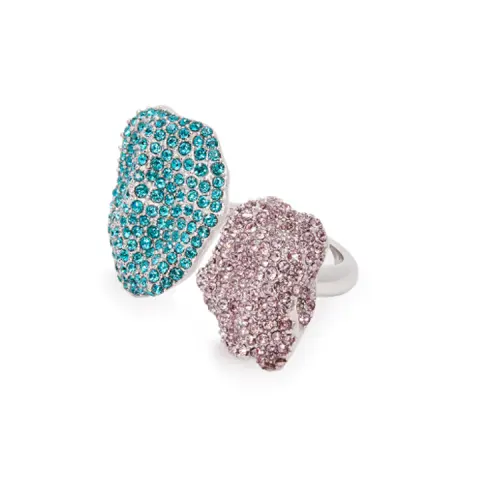 LOEWE Sterling Silver, Crystal Rings Women's Multicolor