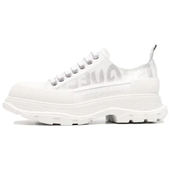 Alexander McQueen Tread Slick Cushioning Anti Slip And Wear Resistant Low Top Sports Casual Shoes Women's White