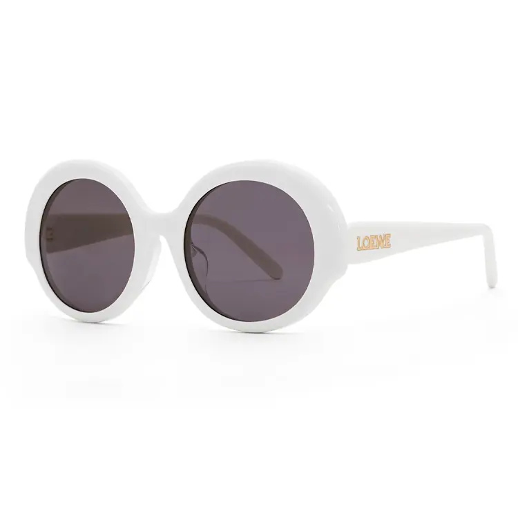 LOEWE Acetate Round Sunglasses Women's White