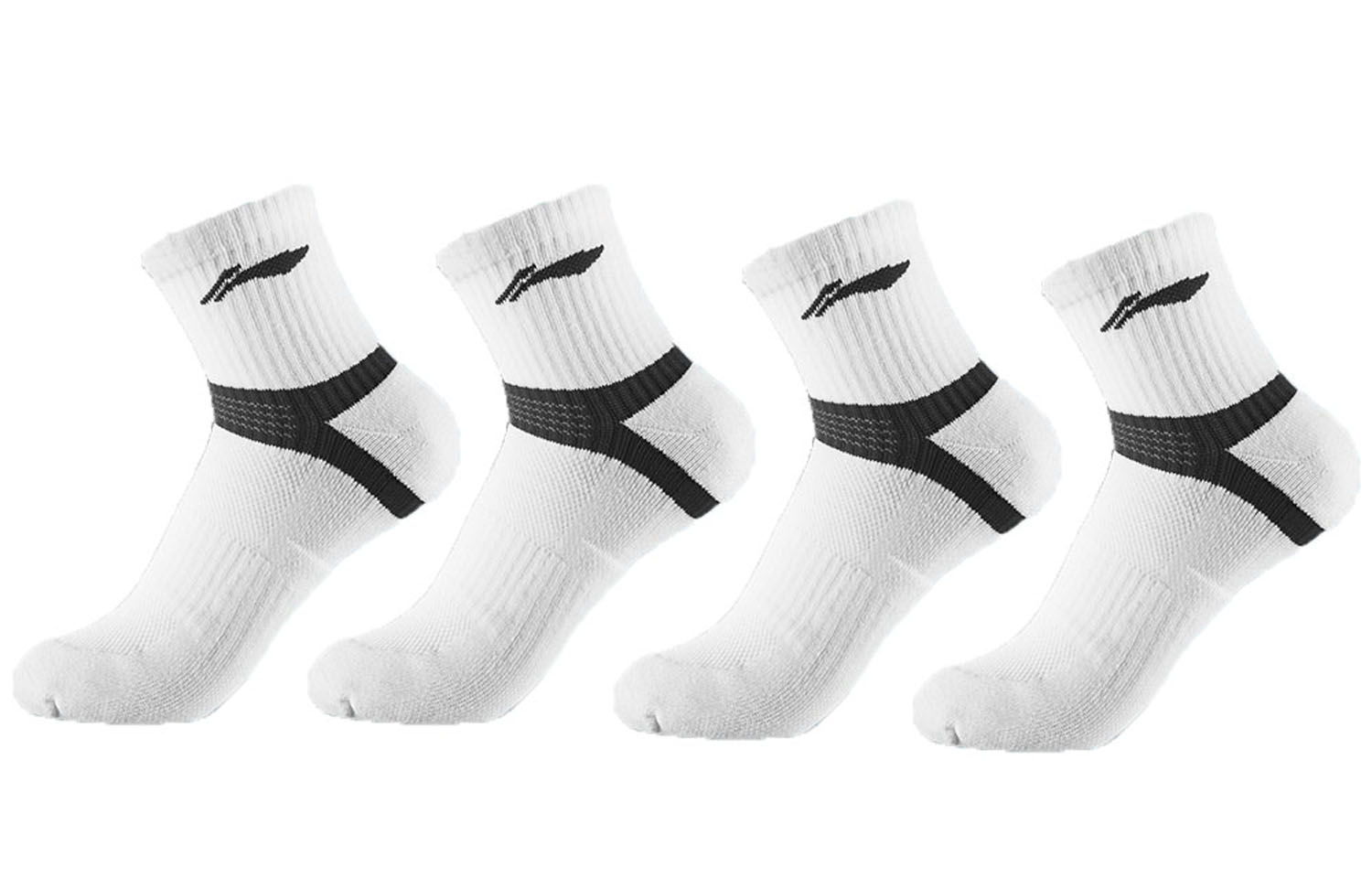 Li Ning Crew Socks Unisex 4 Pack
