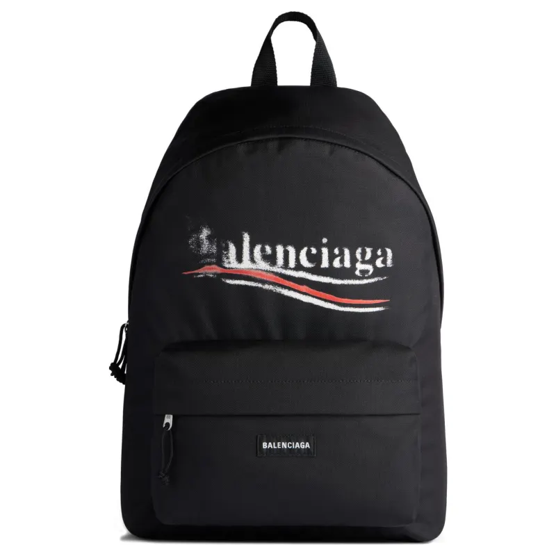 Balenciaga Political Stencil Logo Printed Explorer Backpack