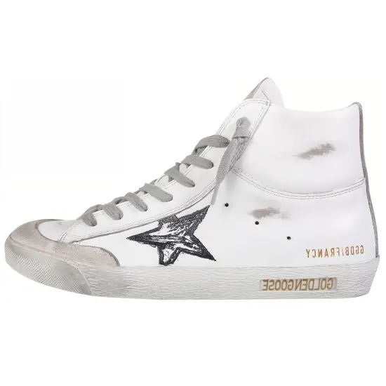Golden Goose Francy Skateboard Shoes Women's High-Top White