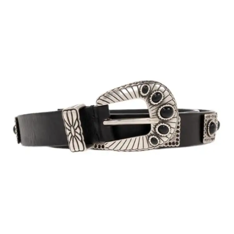 【Previous Season】stud-embellished leather belt