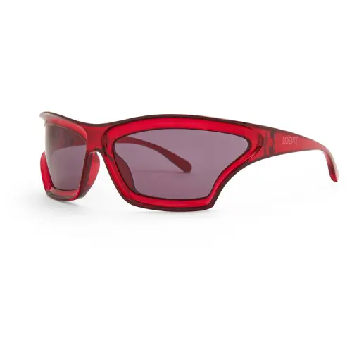 LOEWE Nylon Irregular Shape Sunglasses Women's Red