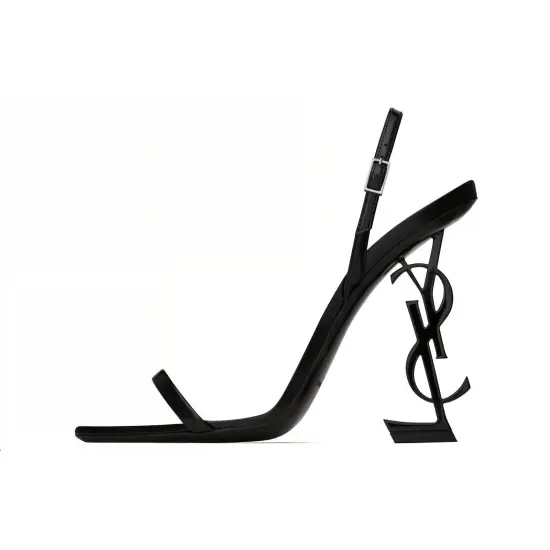 SAINT LAURENT Opyum Logo Plaque Sandals Women's